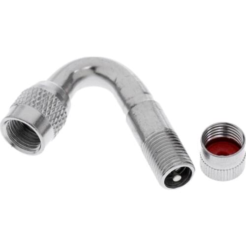 4 Pieces Chrome Plated Tire Tyre Valve Extension 45 Degree for Cars Light Trucks Wheel Parts