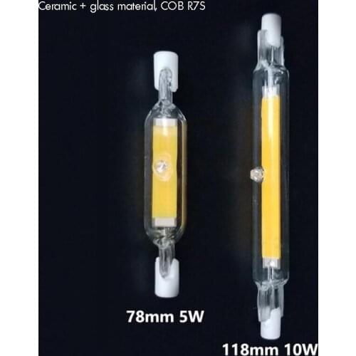 78mm 5W / 118mm 10W R7S LED Bulb, 220V/ 110V, Natural White / Warm White / Cool White, Double Ended Flood Light Bulbs 360 Degree