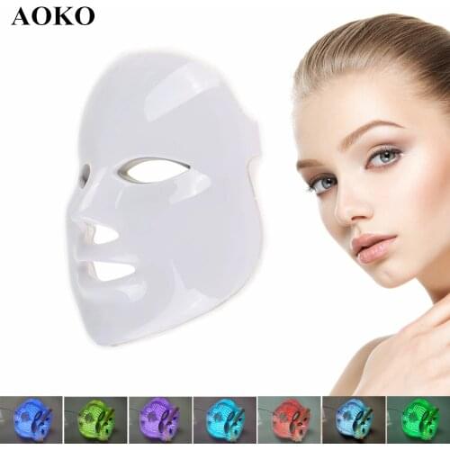 AOKO 7 Colors Led Facial Mask Led Photon Therapy Face Mask Anti-aging Acne Treatment Skin Rejuvenation Facial Care Tool SPA