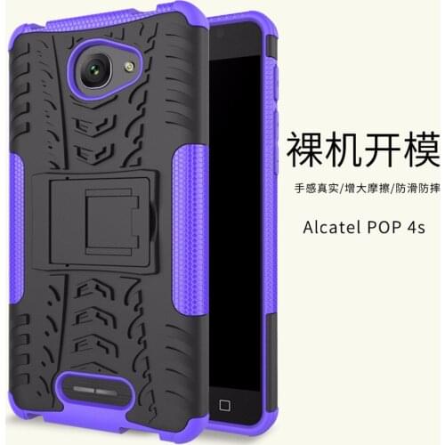 For Alcatel Pop 4S Case TPU&PC Dual Armor Cover with Stand Hard Silicone Cover For Alcatel One Touch Pop 4S 5.5 inch Phone Cover