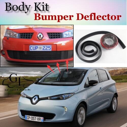 Bumper Lip Deflector Lips For Renault Zoe Front Spoiler Skirt For TopGear to Car Tuning View / Body Kit / Strip