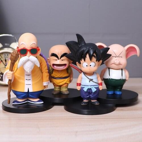 Dragon Ball Q-Version Goku Uron Kame Sennin ChiChi Anime Figure Action Figures Model Favorites Collect Ornaments
