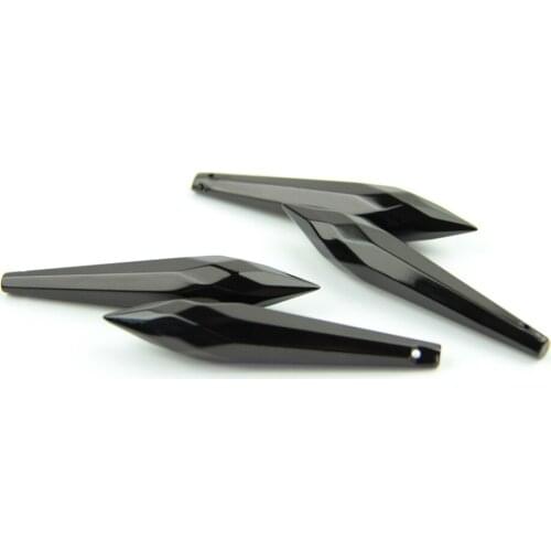 38MM/63MM/76MM Black Color Crystal U Drop Ornament Prism Chandelier Hanging Glass Pendant Lighting Parts