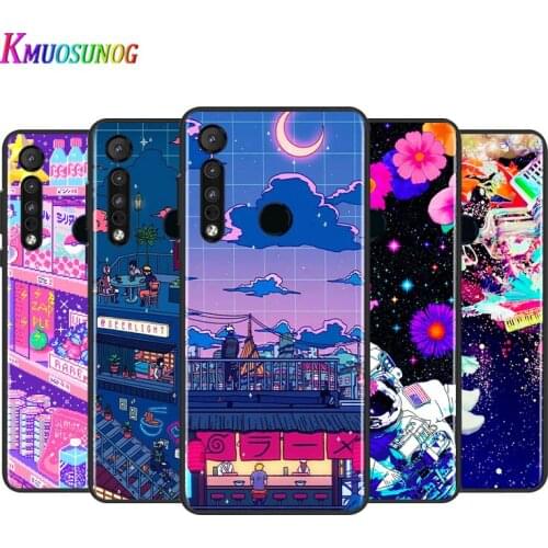Artistic Pixel Aesthetics For Motorola G9 G8 G Stylus Power One Fusion Hyper Edge E7 E6 5G Plus Play Lite Silicone Phone Case