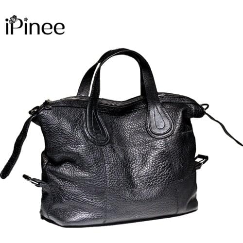 IPinee New arrival cowhide leather handbags fashion genuine leather cross body bags brand women messenger bags