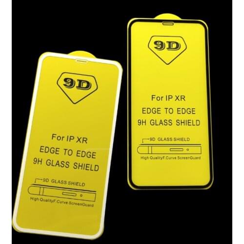 200 pcs/lot 9D Full Glue Curved Tempered Glass Full Screen Protector Glass For iPhone 11 pro max XS max XR 6 7 8 Protective Fil