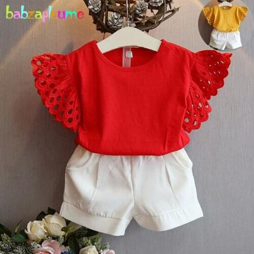 2PCS/2-6Years/summer style baby girls outfits cute t-shirt+shorts korean kids fashion clothes for children clothing sets BC1451