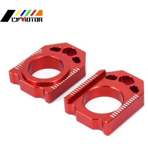Motorcycle Red Aluminum Axle Block For HONDA CR CRF 125R 250R 250RX 250X 450R 450L 450X 450RX 2002-2016 2017 2018 2019 2020