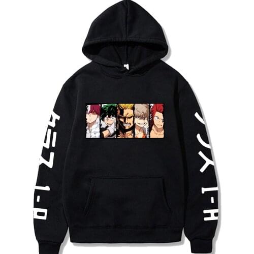 Boku No Hero Academia Printed Long Sleeve Harajuku Hoodies My Hero Academia Sweatshirt Women Men