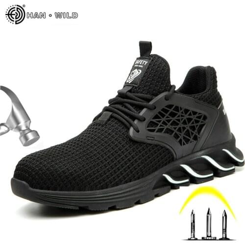 Men Safety Work Shoes Boots for Mens Steel Toe Cap Boots Anti-Smashing Protective Construction Safety Work Sneakers Man