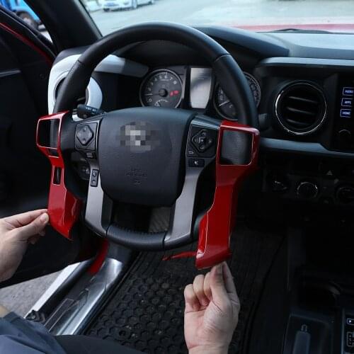 For 2014-2020 Toyota Sequoia car steering wheel button cover sticker 6-color ABS car modified interior accessories