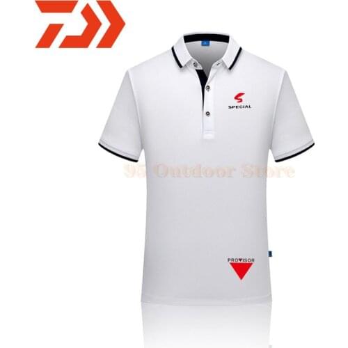 2021 New Daiwa Fishing T-shirt Quick-drying Breathable Man Lapel POLO Fishing Clothes Anti-uv Sun Short Sleeve Fishing Clothing
