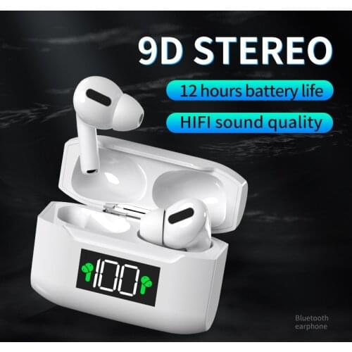 New i3x TWS Bluetooth 5.0 headset 2200mAh charging box wireless headset 9D stereo sports waterproof Earphone Headset with microp