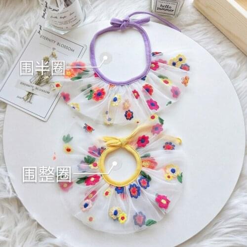 Pet Collar Puppy Bibs Drool Towel Scarf Cute Flower Milk Small Cat Ornaments Pet Decoration Dogs Accessoires