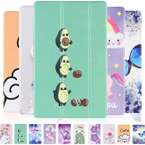 Tablet for Huawei Media Pad T5 10.1 Case PU Leather Soft TPU Back Cute Painted Cover for Funda Tablet Huawei Mediapad T5 10 Case