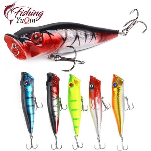 1 PCS 9.5cm/12.8g Big Popper Fishing Lure Artificial Fishing Bait Crankbait Wobblers High Carbon Steel Hook Fishing Lures