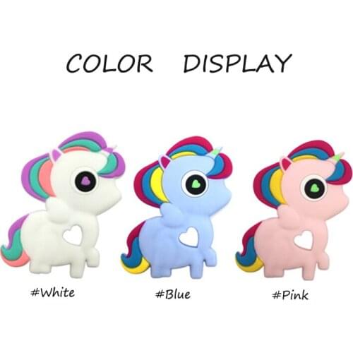 Food Grade Unicorn Silicone Teether Chew Teething Nurse Gift Baby Accessories Silicone BPA Free Mordedor Silicona Baby Teethers
