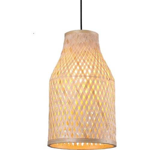 Modern wood pendant lights Bamboo lamp Restaurant Hotel project pendant lamp for living room hanging kitchen lamp light fixtures