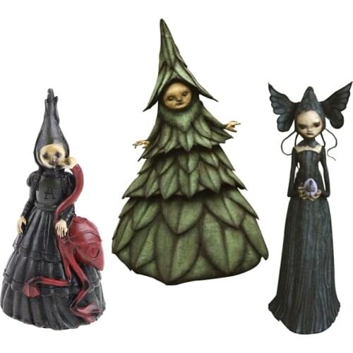 Nightmare Witch Resin Statue Ornaments Handicraft Witch Figurine Sculpture for Home Yard Garden Decor