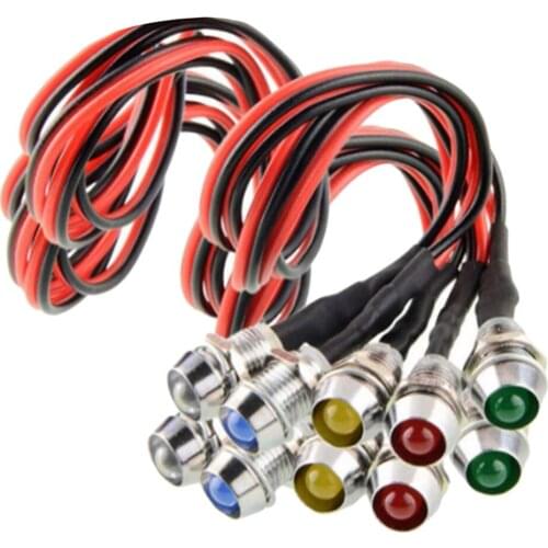 10x LED Indicator Light 5 Colors Lamp Dash Directional Car Motorcycle