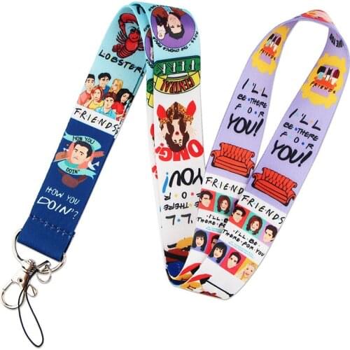 TV Shows Friends Keychain Phone Strap Lanyard For Keys ID Card Badge Holder DIY Hanging Rope Neckband Webbing Mobile Accessories