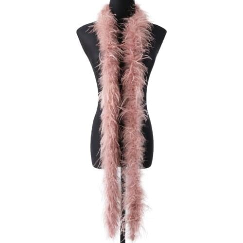 Top Quality Real Ostrich Feather Boa for Shawl Pink Long Plumes Wedding Dress Centerpiece Decoration Plumas DIY Crafts Accessory