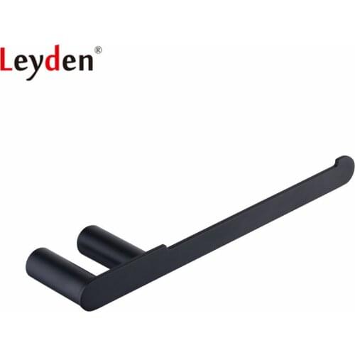 Leyden 304 Stainless Steel Blackened Chrome Brushed Lavatory Wall Mounted Towel Ring Towel Holder Bathroom Accessories