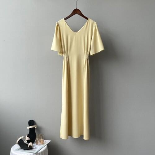 Women Dresses Summer Fashion Temperament lacing Split fork Dress V-Neck Women Casual Vacation Long Dresses Vestido woman dress