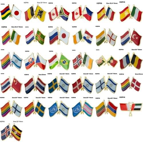 Flag Laple Pin Badge Brooch U.S.A friendship WALES & Portugal India and England Netherlands and Turkey United Kingdom U.A.E