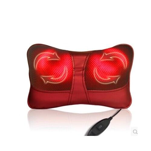 1pcs Neck Relaxation USB Pillow Electric Seat pads Shoulder Back Massager Car Shiatsu Massage Pillows with Heating