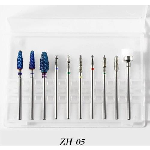 3 Types Nail Drill Bits For Electric Drill Manicure Machine Accessory Rainbow Tungsten Carbide Ceramic Milling Cutter Nail Files