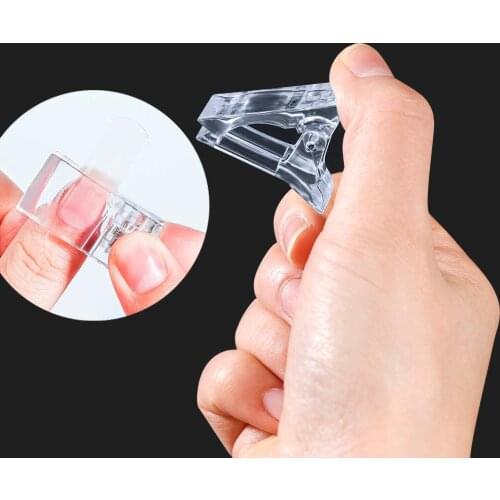 5 Pcs Nail Tips Clip Quick Building UV Builder Gel Assistant Tool DIY Manicure Plastic Extension Clamp