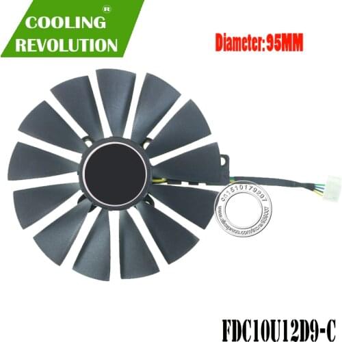 95MM FDC10U12D9-C PLD10010B12HH 6Pin Cooling Fan For ASUS PH-GTX 1660 TI PH-GTX1660TI -6G RTX2060 ITX Graphics Card Cooling Fan