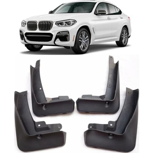 Car Decoration Front & Rear Splash Guards Mud Flaps fit for 2018-2020 BMW X4 G02 Fender 4pcs/set