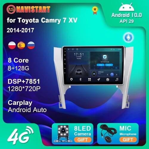 Car Radio for Toyota Camry 7 XV 2014-2017 Autoradio Multimedia Player Navigation GPS 2din Bluetooth Streeing Wheel Android 10