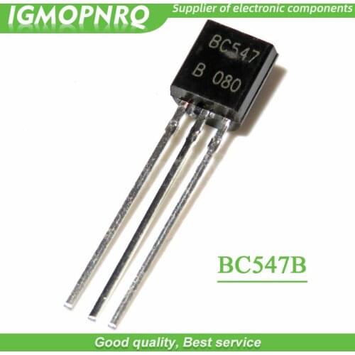 100pcs BC547B BC547 TO-92 Bipolar Transistors - BJT NPN 45V 100mA HFE/45 new original