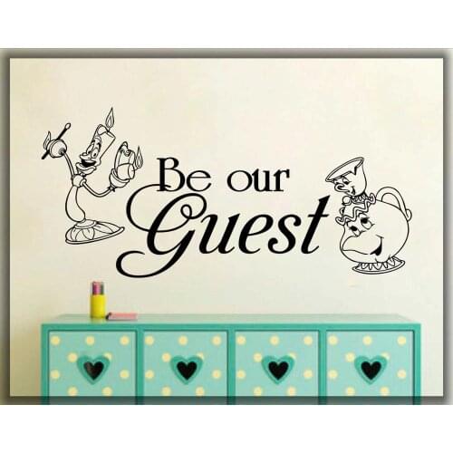 Be Our Guest Wall Decal Home Art Decal waterproof vinyl Wall Decor stickers Boy Girl Room Decor Mural G527