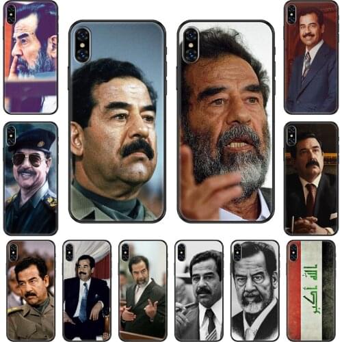 Iraq Saddam Hussein Phone case For iphone 4 4s 5 5S SE 5C 6 6S 7 8 plus X XS XR 11 PRO MAX 2020 black luxury funda painting