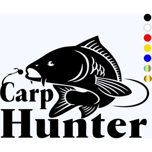 CK3341# vinyl car sticker carp hunter reflective waterproof cool waterproof removable decal self-adhesive car auto stickers