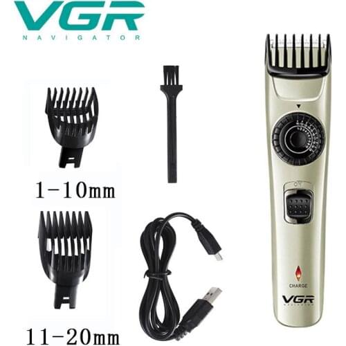 VGR V031 Electric Hair Clipper Hair Shaver USB Rechargeable Waterproof Beard Trimmer Shaver Hair Trimmer Adjustable limit comb