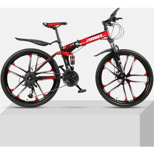 21-Speed Mountain Folding Bicycle 24/26-inch Double Shock Absorption Variable Speed Fast Bike For Male And Female Students