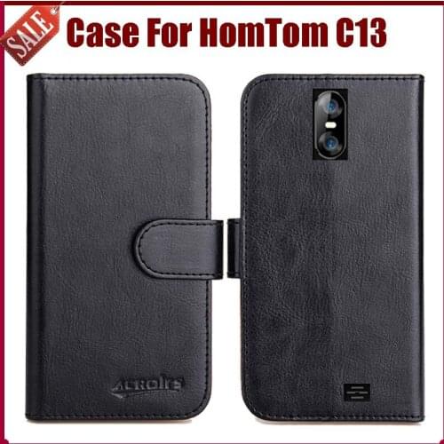 Hot Sale! HomTom C13 Case New Arrival 6 Colors High Quality Flip Leather Protective Phone Cover For HomTom C13 Case