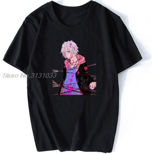 Gokudera Hayato Cool Black T Shirt Hitman Reborn Homme T-shirt Men Cotton Tshirt Anime Tees Harajuku Streetwear