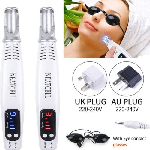 Laser Picosecond Pen Blue & Red Light Therapy Tattoo Scar Mole Freckle Removal Dark Spot Remover Machine Tattoo Removal Laser Pe