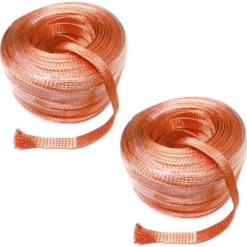 Copper Braid 10 Square Conductive Band Flexible Coupling Copper Grounding Wire Lead 10meter
