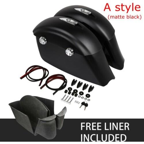 Motorcycle Hard Saddlebags Electronic Latch &Carpet Liner For Indian Chieftain Dark Horse Roadmaster Springfield 2014-2018