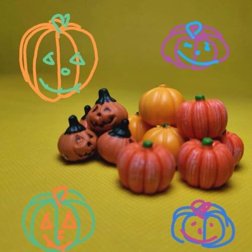 New~10Pcs little pumpkins/fairy garden gnome/moss terrarium home decor/crafts/bonsai/bottle garden/miniatures/model