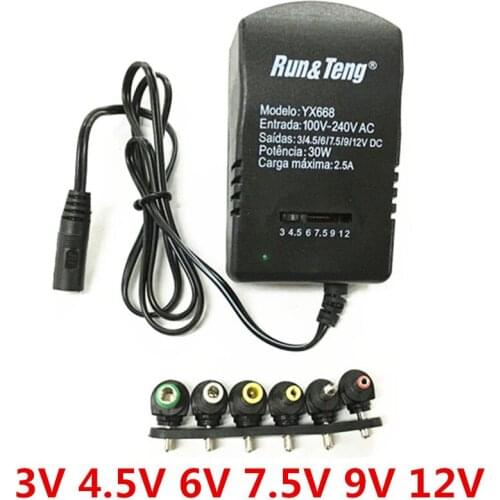 New 30W 3V-12V Adjustable transformer Universal DC switching power adapter For Electronic organ, computer