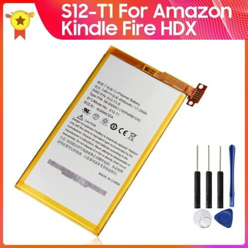 Genuine Replacement Battery S12-T1 For Amazon Kindle Fire HDX 7 C9R6QM Kindle Fire HDX 4550mAh 3.8v 17.29wh