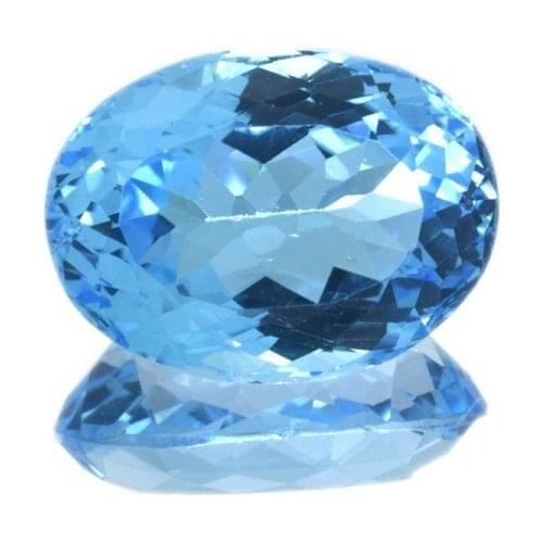 20,77 ct Blue Topaz Oval Cut
